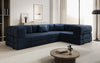 Luxuriöses Samt Ecksofa Lazy L mit Schlaffunktion und cleverem Stauraum