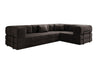 Luxuriöses Samt Ecksofa Lazy L mit Schlaffunktion und cleverem Stauraum