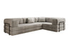 Luxuriöses Samt Ecksofa Lazy L mit Schlaffunktion und cleverem Stauraum
