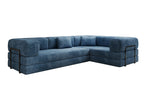Lade das Bild in den Galerie-Viewer, Modernes Designer L-Sofa: Komfortables Cord-Ecksofa mit Schlaffunktion und Stauraum
