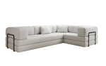 Lade das Bild in den Galerie-Viewer, Luxuriöses Bouclé L-Sofa Lazy L: Schlaffunktion, Stauraum, Komfort, Modernes Design
