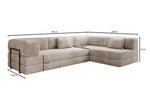 Lade das Bild in den Galerie-Viewer, Luxuriöses Design Ecksofa Lazy L: Cordstoff, Schlaffunktion, Stauraum
