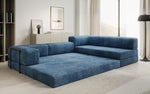 Lade das Bild in den Galerie-Viewer, Luxuriöses Designer L-Sofa Lazy aus Cordstoff mit Schlaffunktion und Stauraum
