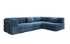 Luxuriöses Designer L-Sofa Lazy aus Cordstoff mit Schlaffunktion und Stauraum