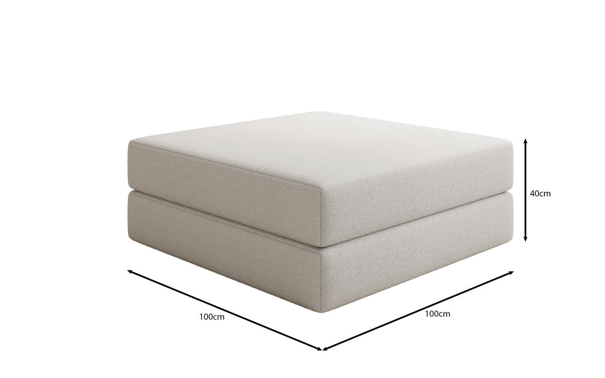 Gemütlicher Lazy Bouclé Beistellhocker mit Stauraum und Schlaffunktion – Mehrfarbig