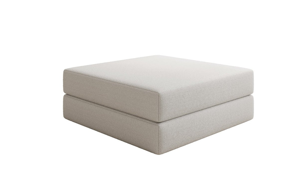 Gemütlicher Lazy Bouclé Beistellhocker mit Stauraum und Schlaffunktion – Mehrfarbig
