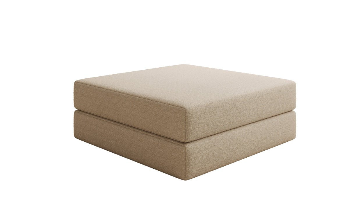 Gemütlicher Lazy Bouclé Beistellhocker mit Stauraum und Schlaffunktion – Mehrfarbig