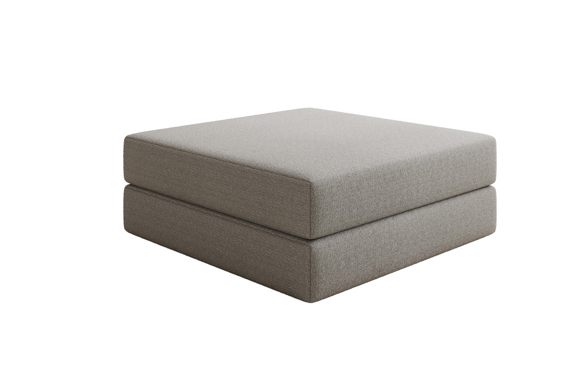 Gemütlicher Lazy Bouclé Beistellhocker mit Stauraum und Schlaffunktion – Mehrfarbig
