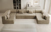 Luxuriöses U-förmiges Designer-Sofa aus Samt mit Schlaffunktion und Stauraum