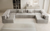 Luxuriöses U-förmiges Designer-Sofa aus Samt mit Schlaffunktion und Stauraum
