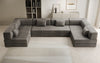 Luxuriöses U-förmiges Designer-Sofa aus Samt mit Schlaffunktion und Stauraum