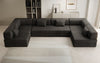 Luxuriöses U-förmiges Designer-Sofa aus Samt mit Schlaffunktion und Stauraum