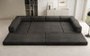 Luxuriöses U-förmiges Designer-Sofa aus Samt mit Schlaffunktion und Stauraum