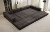 Luxuriöses U-förmiges Designer-Sofa aus Samt mit Schlaffunktion und Stauraum
