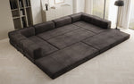 Lade das Bild in den Galerie-Viewer, Luxuriöses U-förmiges Designer-Sofa aus Samt mit Schlaffunktion und Stauraum
