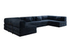 Luxuriöses U-förmiges Designer-Sofa aus Samt mit Schlaffunktion und Stauraum