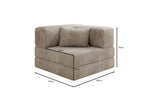 Lade das Bild in den Galerie-Viewer, Eleganter Designer Cord Schlafsofa-Sessel Lazy mit Integriertem Stauraum für Ihr Zuhause
