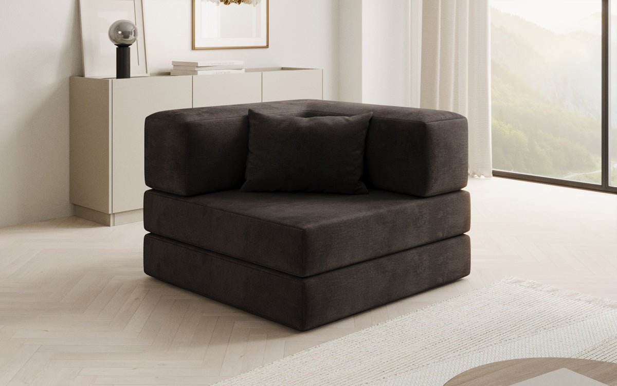 Samtiger Designer Schlafsofa Sessel – Gemütlich, Modern, Multifunktional, Luxuriös