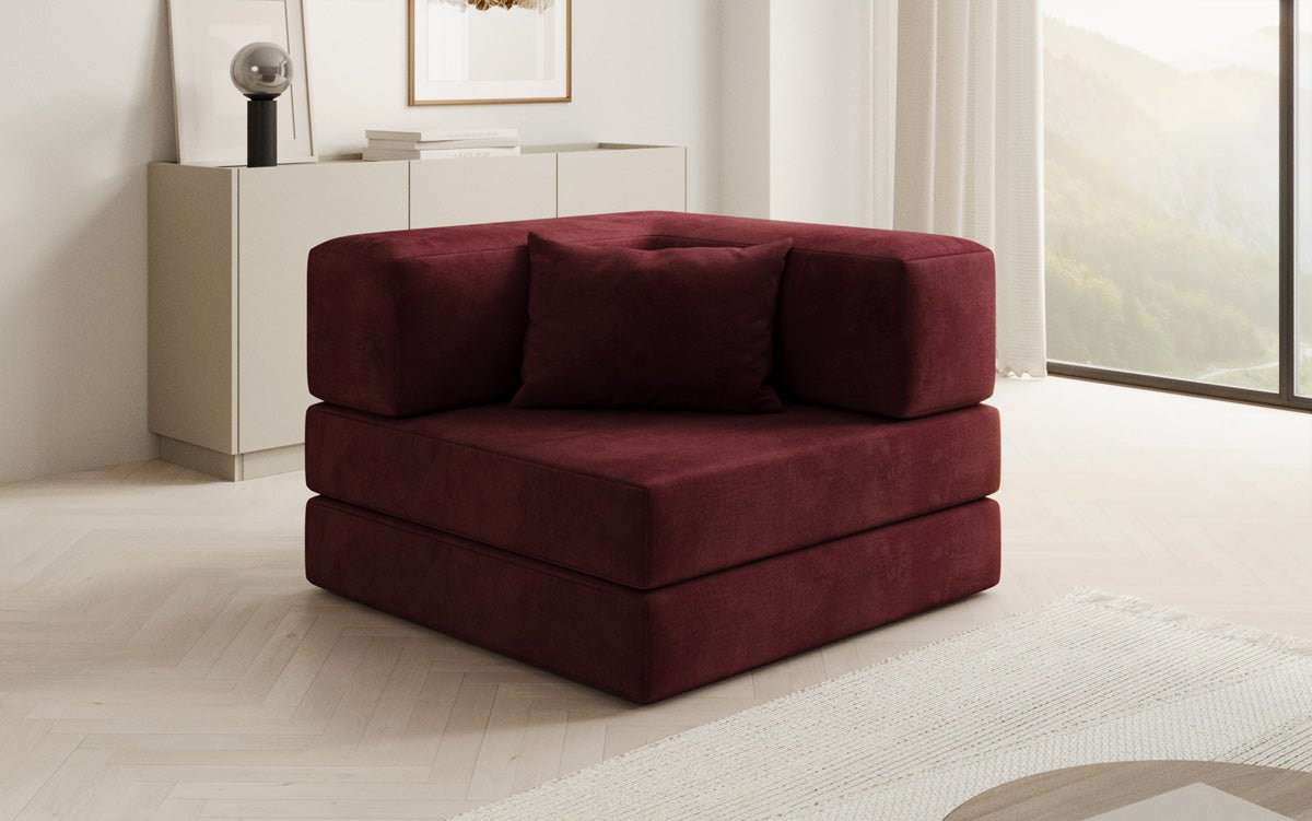 Samtiger Designer Schlafsofa Sessel – Gemütlich, Modern, Multifunktional, Luxuriös