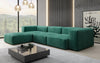 Luxuriöses L-Sofa Snug, Samtbezug, Modulares Ecksofa, Gemütlich & Stilvoll