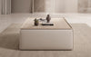 Lesley Multifunktionaler Beistellhocker Couchtisch aus Stoff mit Integriertem Stauraum