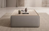 Lesley Multifunktionaler Beistellhocker Couchtisch aus Stoff mit Integriertem Stauraum