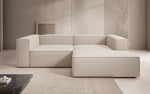Lade das Bild in den Galerie-Viewer, Lesley L Mini Designer Ecksofa aus Stoff – Modern, Gemütlich, Vielseitig
