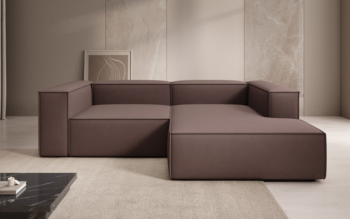 Lesley L Mini Designer Ecksofa aus Stoff – Modern, Gemütlich, Vielseitig