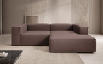 Lade das Bild in den Galerie-Viewer, Lesley L Mini Designer Ecksofa aus Stoff – Modern, Gemütlich, Vielseitig
