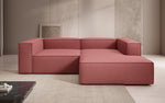 Lade das Bild in den Galerie-Viewer, Lesley L Mini Designer Ecksofa aus Stoff – Modern, Gemütlich, Vielseitig
