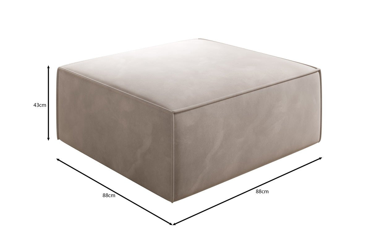 Lesley Samt Beistellhocker: Moderner, Vielseitiger Pouf für Gemütlichen Wohnkomfort, Stilvolles Design