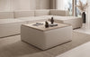 Lesley Multifunktionaler Beistellhocker Couchtisch aus Stoff mit Integriertem Stauraum