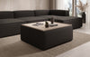 Lesley Multifunktionaler Beistellhocker Couchtisch aus Stoff mit Integriertem Stauraum