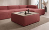 Lesley Multifunktionaler Beistellhocker Couchtisch aus Stoff mit Integriertem Stauraum