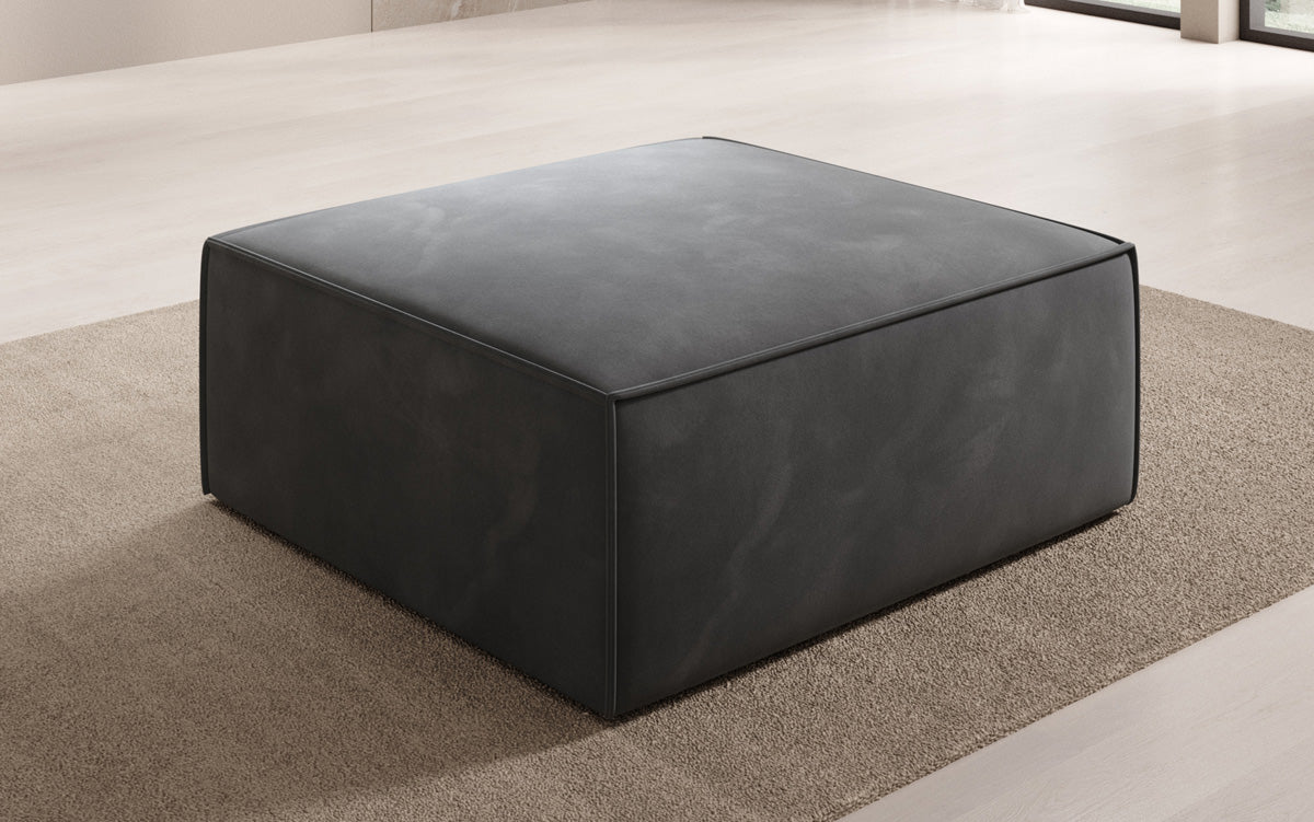 Lesley Samt Beistellhocker: Moderner, Vielseitiger Pouf für Gemütlichen Wohnkomfort, Stilvolles Design