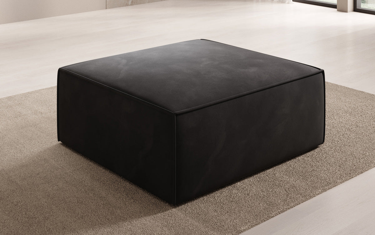 Lesley Samt Beistellhocker: Eleganter, Vielseitiger Sitzpouf für Modernes Wohnen