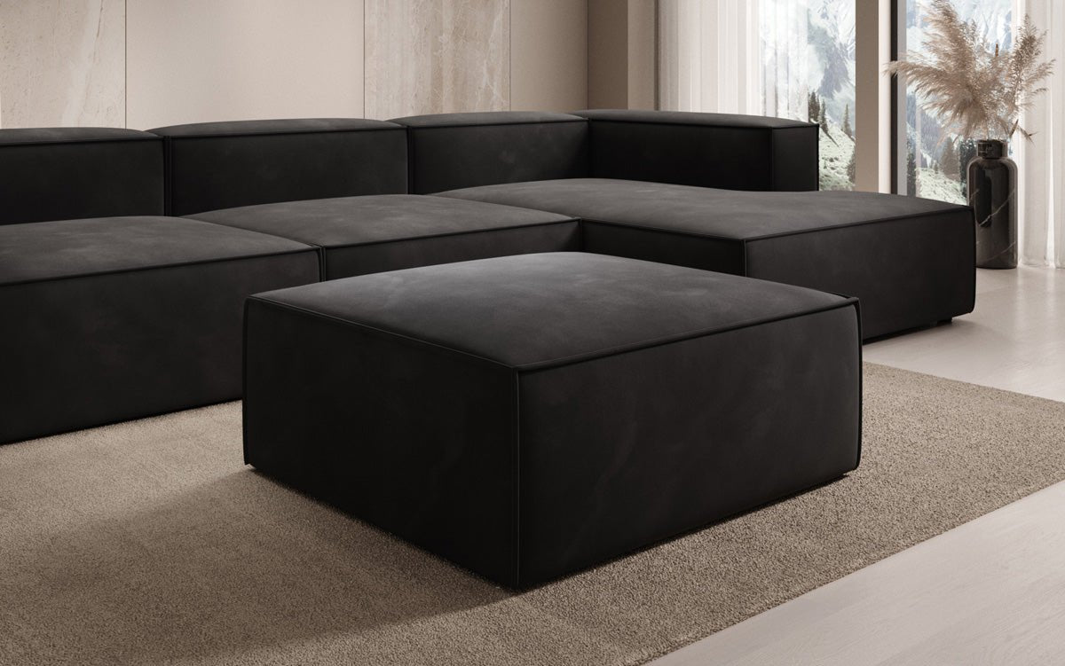 Lesley Samt Beistellhocker: Eleganter, Vielseitiger Sitzpouf für Modernes Wohnen