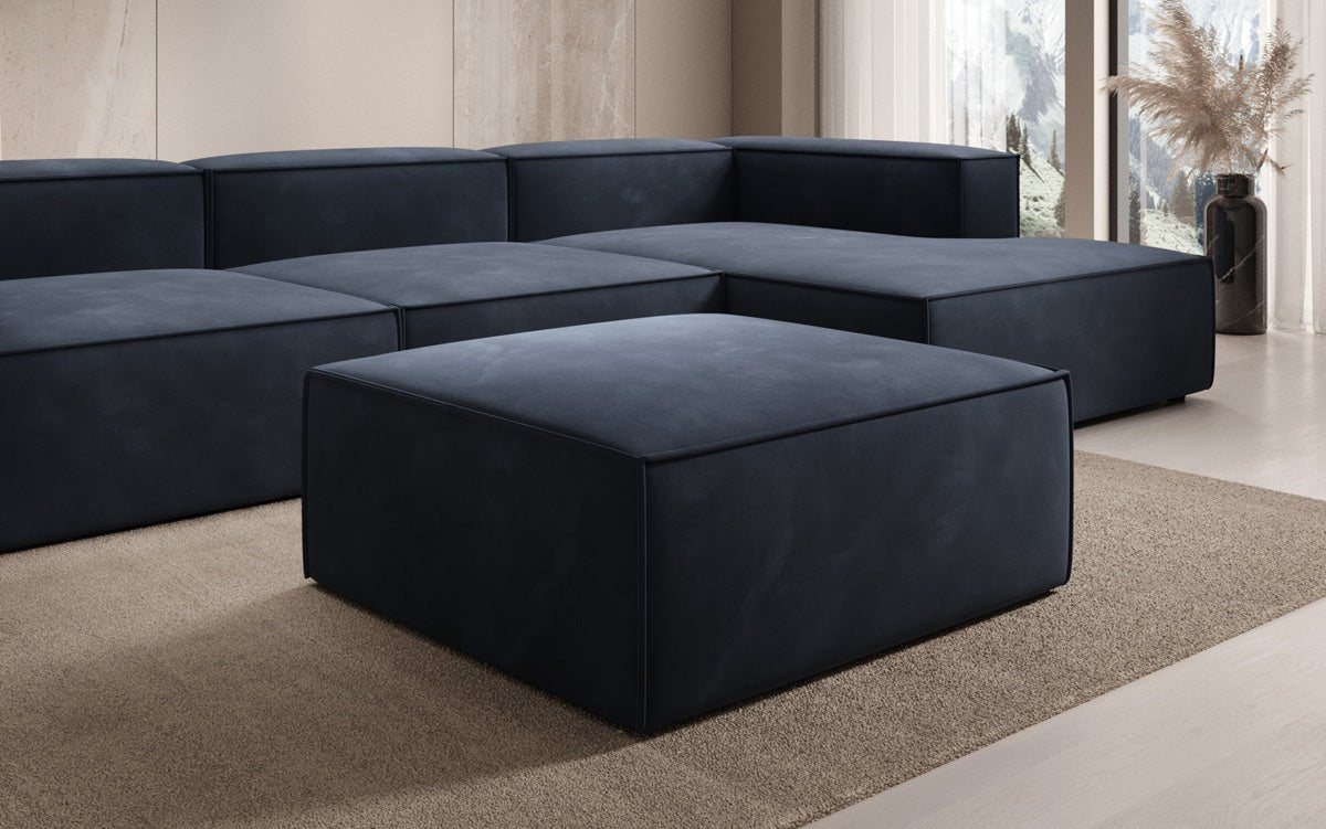 Lesley Samt Beistellhocker: Eleganter, Vielseitiger Sitzpouf für Modernes Wohnen