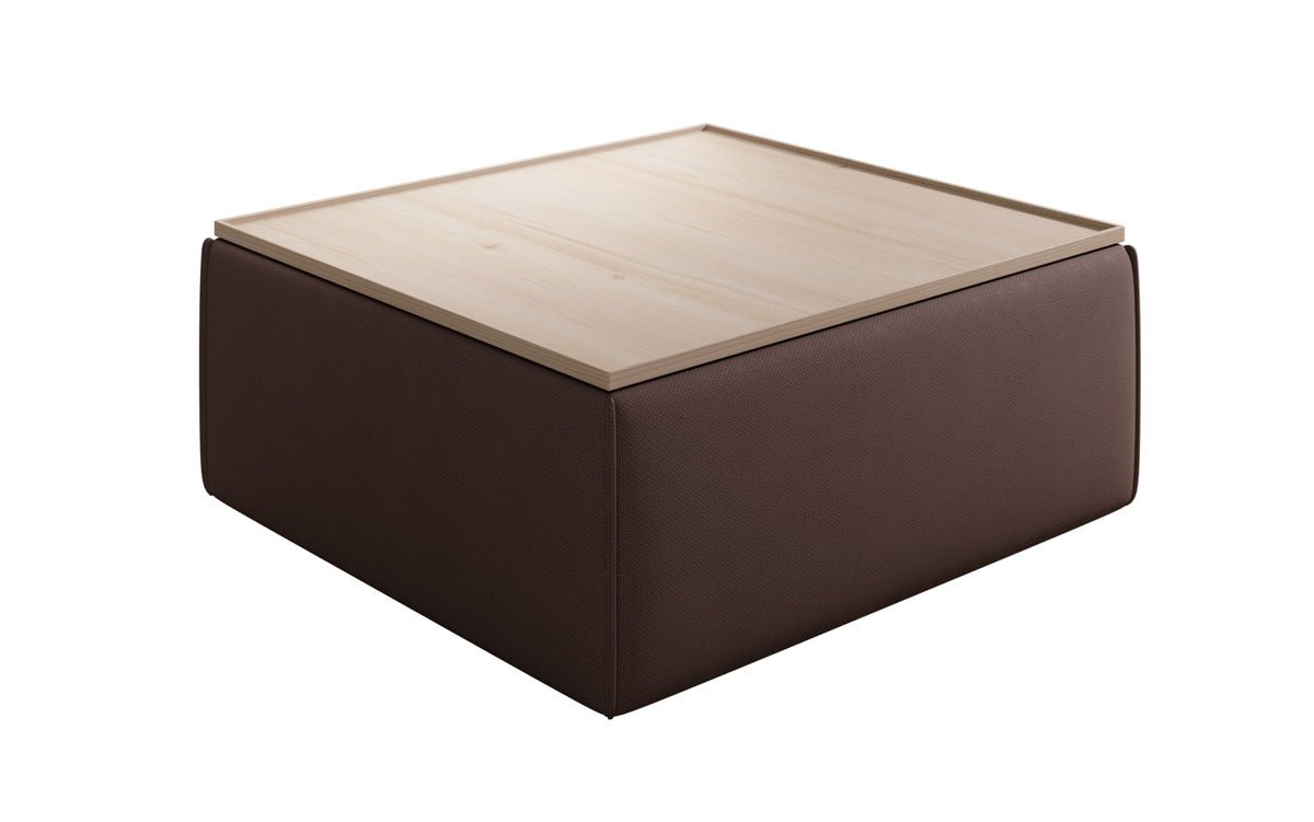 Lesley Multifunktionaler Beistellhocker Couchtisch aus Stoff mit Integriertem Stauraum
