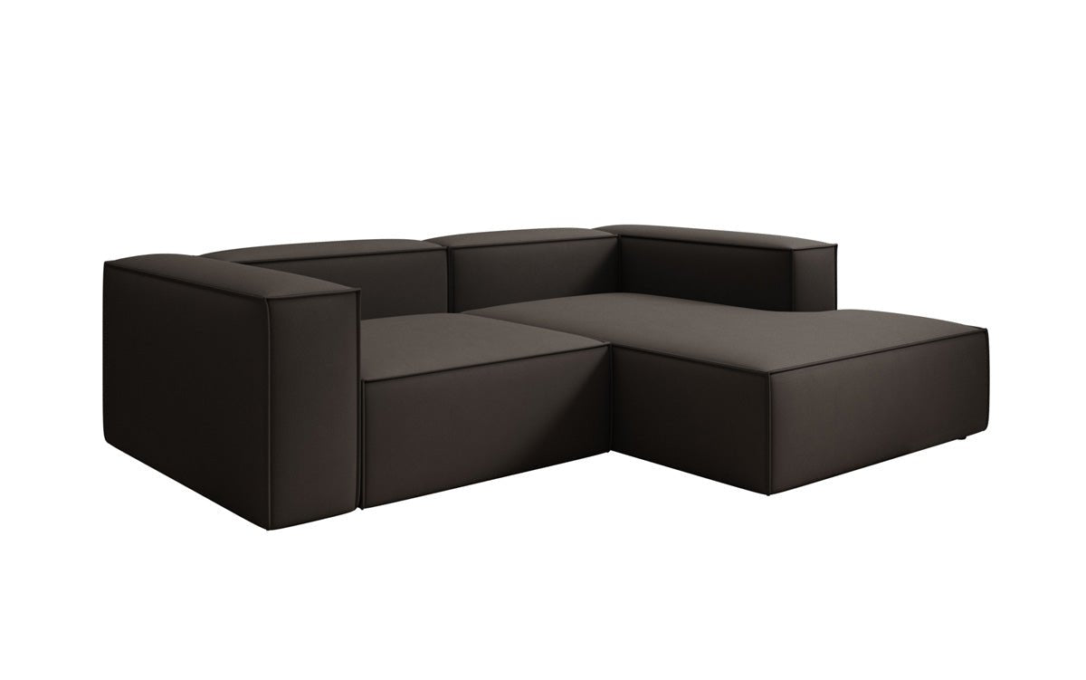Lesley L Mini Designer Ecksofa aus Stoff – Modern, Gemütlich, Vielseitig