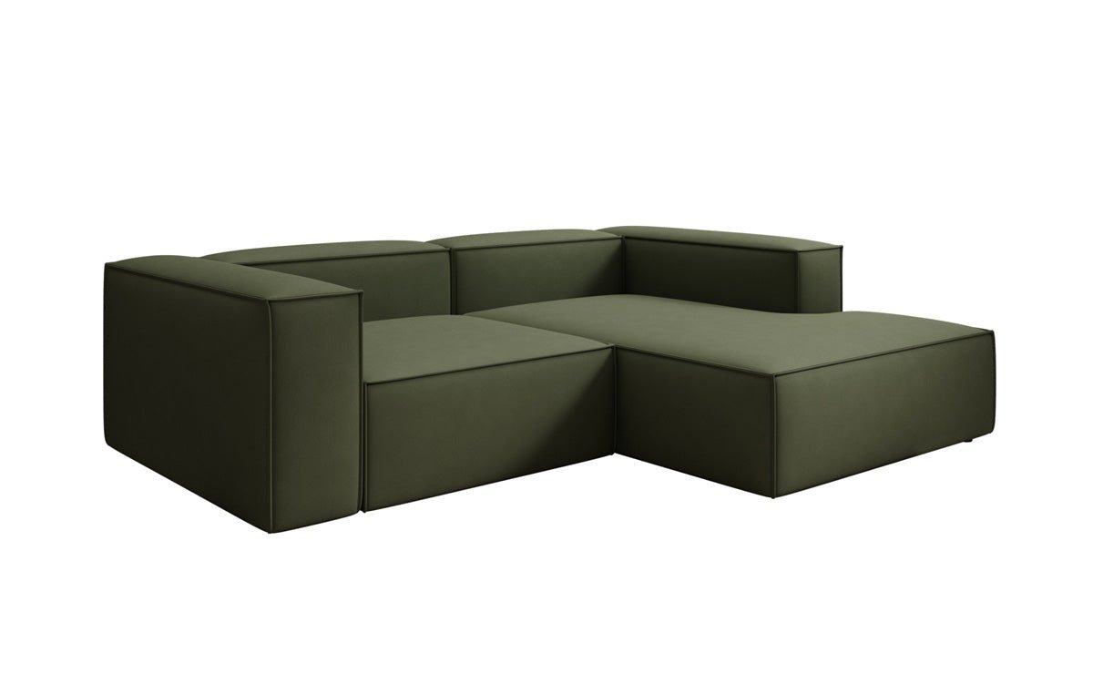 Lesley L Mini Designer Ecksofa aus Stoff – Modern, Gemütlich, Vielseitig
