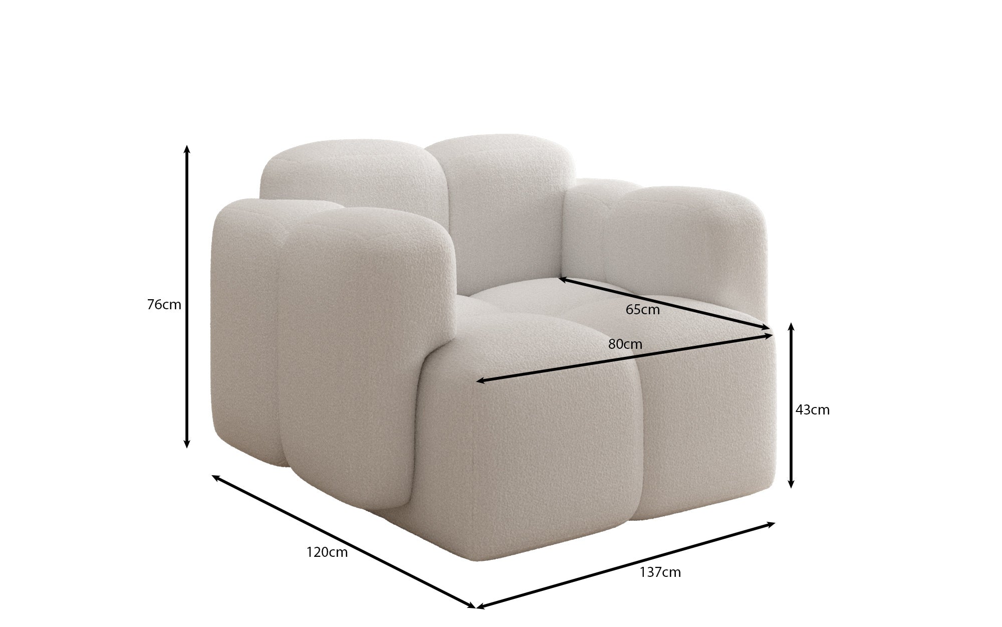 Luxuriöser Samt-Sessel Celly: Bequemer Designer-Einzelsessel für stilvolle Wohnräume