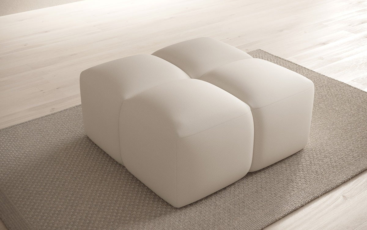 Celly Stoff Beistellhocker: Moderner Runder Pouf für Gemütlichkeit & Stil