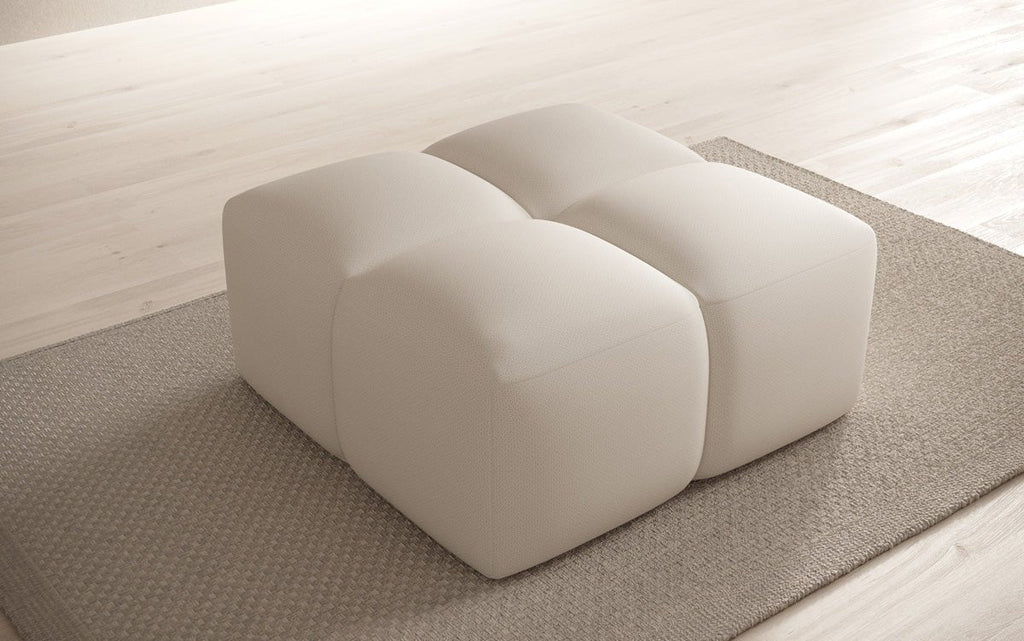 Celly Stoff Beistellhocker: Moderner Runder Pouf für Gemütlichkeit & Stil
