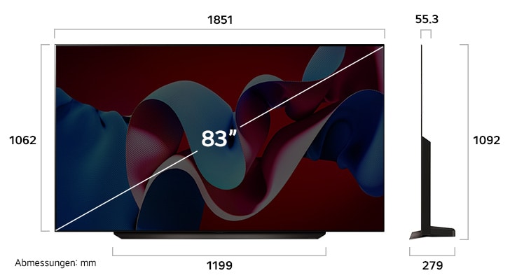 LG OLED evo C4 83 Zoll 4K Smart-TV α9 Gen7