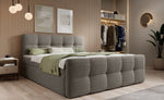 Lade das Bild in den Galerie-Viewer, Luxuriöses Bouclé Boxspringbett Cozy: Eleganter Komfort mit Praktischem Stauraum
