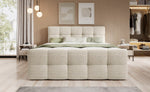 Lade das Bild in den Galerie-Viewer, Luxuriöses Bouclé Boxspringbett Cozy: Eleganter Komfort mit Praktischem Stauraum
