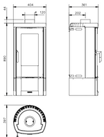 Lade das Bild in den Galerie-Viewer, La Nordica Candy 4.0 Holzofen – 6,2 kW, Anthrazit, hohe Effizienz
