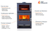 Carrio Inox 9 kW Holzofen mit Backofen: Effiziente Heizung und stilvolles Kochen