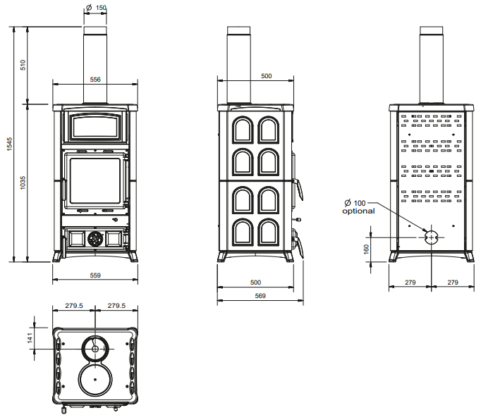 La Nordica Concita 2.0 Holzofen mit 11,8 kW Leistung
